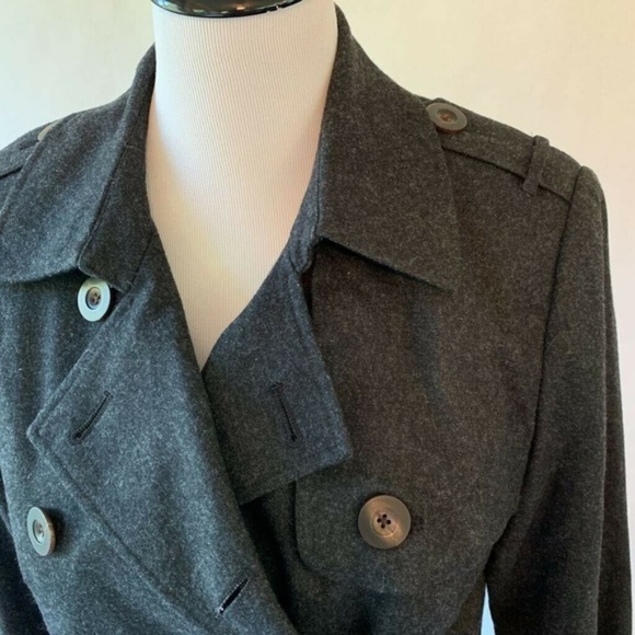 Larsen Peacoat Gray Double Breasted Button 10 - Picture 8 of 8